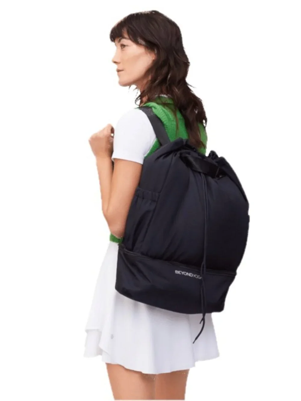 Beyond Yoga Convertible Gym Bag Backpack Tote Black Nylon Drawstring